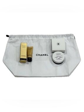Chanel Beauty Serum and Lip Care with White Pouch